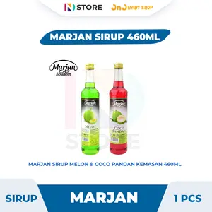 [PAKET 1 PCS] MARJAN SIRUP RASA MELON DAN COCO PANDAN KEMASAN 460 ML