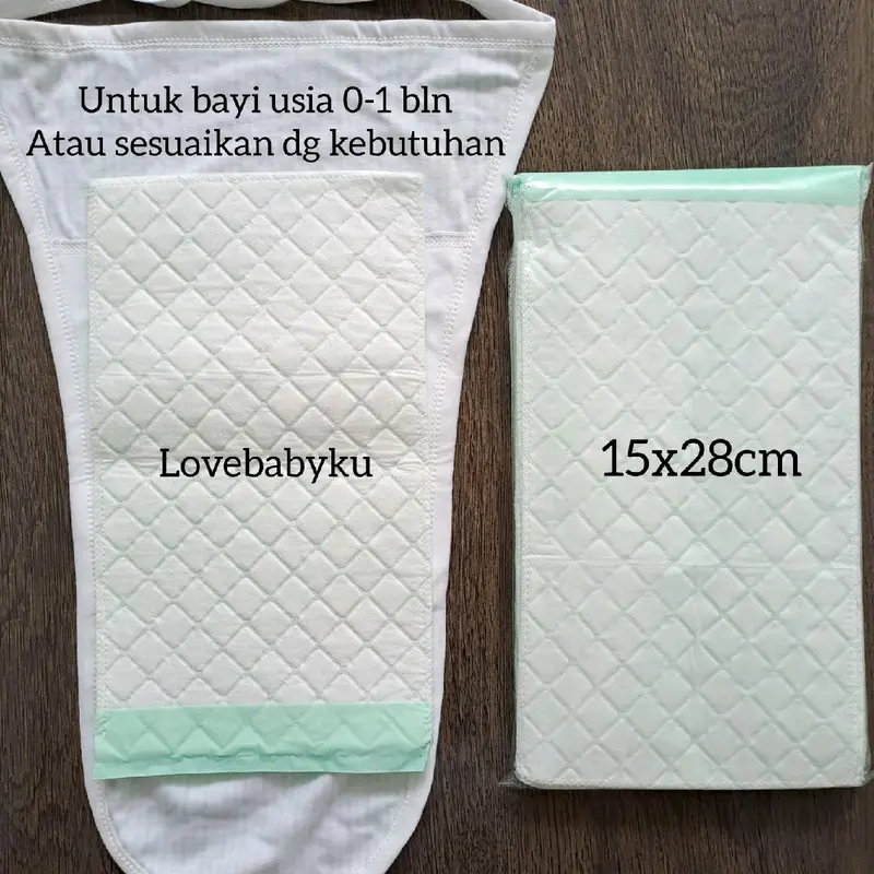 UNDERPAD BAYI PAS UKURAN POPOK ISI 20 LEMBAR POPOK BAYI BARU LAHIR SEKALI PAKAI DIAPER Bayi Baru lahir#underpad bayi 2
