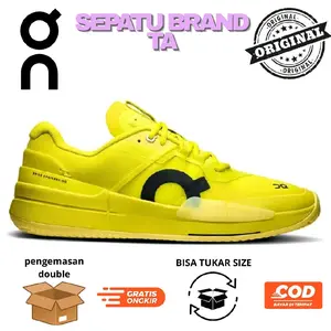 Sepatu Padel/Tenis On Cloud The Roger Pro 2 Clay Yellow Black Original Unisex