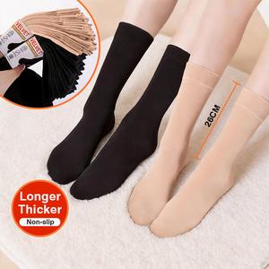 [Ada stok,20 pasang dapat 6 pasang percuma ] StokinMuslin, Stokin Wanita, Bahan Sutera, Warna Pepejal, 1 Pasang,Serba guna, Bergaya, Stokin SeliparKasual,  Sesuai untuk Pakaian Muslim Socks Stocking，Anti-kedut dan mempunyai keanjalan yang baik stocking