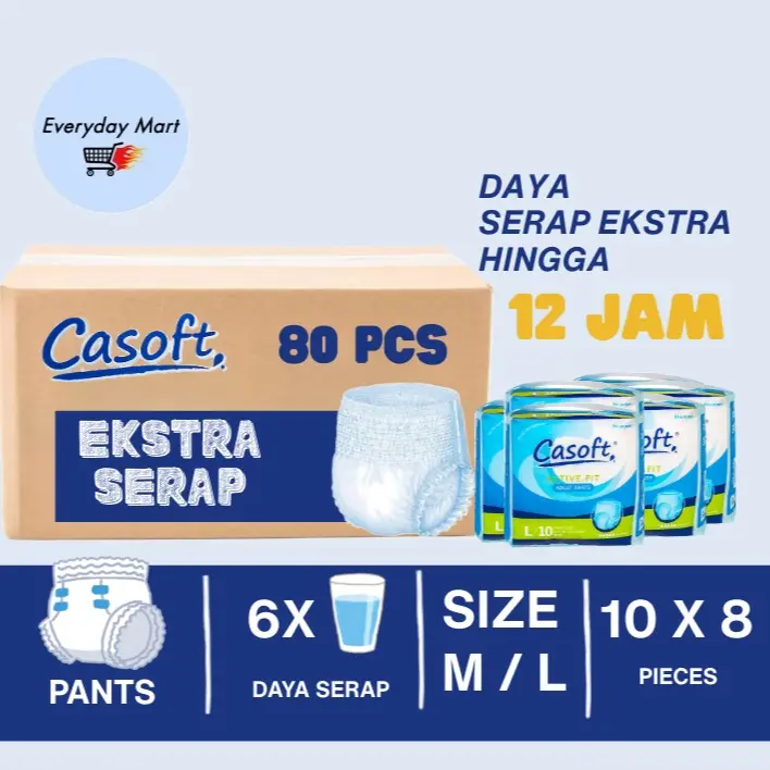 Popok Celana Dewasa Ekstra Serap 80 PCS - M/L - Adult Diaper Pants