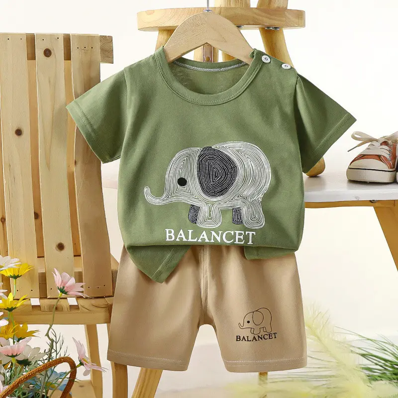 BOBOHO - Setelan Baju Bayi  / Baju Katun Anak Laki-laki / Setelan Kaos Anak / Baju Bayi Lengan Pendek PART 4 Parsel Perempuan 2