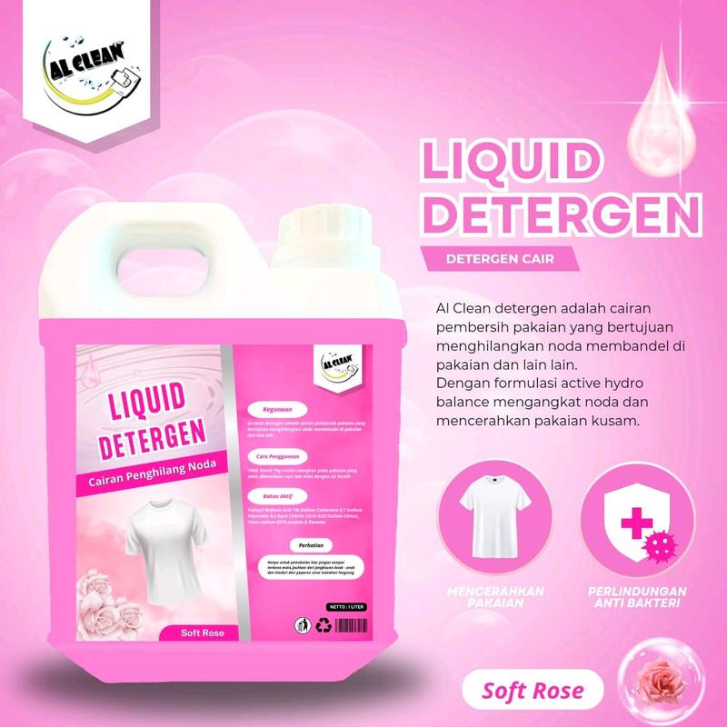Deterjen Cair 1 Liter Liquid Pembersih Pakaian Penghilang Noda Kotor ...