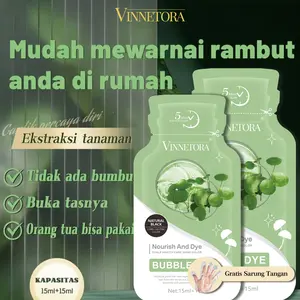 Pewarna Rambut, Penutup Uban,  Pewarna Bahan Alami, Warna Hitam Alami, Dark Brown, Cofee Lebih Kilau & Tahan Lama-Mudah Digunakan di Rumah, Cepat mewarnai Rambut 150ML
