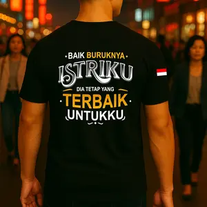 Hyb Kaos Wanita Baik Buruk Nya Istriku Tetap Yang Terbaik Kaos Murah Sindiran Kaos Pria Kaos Wanita Unisex Bahan Katun Kaos Polos Putih Hitam Kaos Jumbo