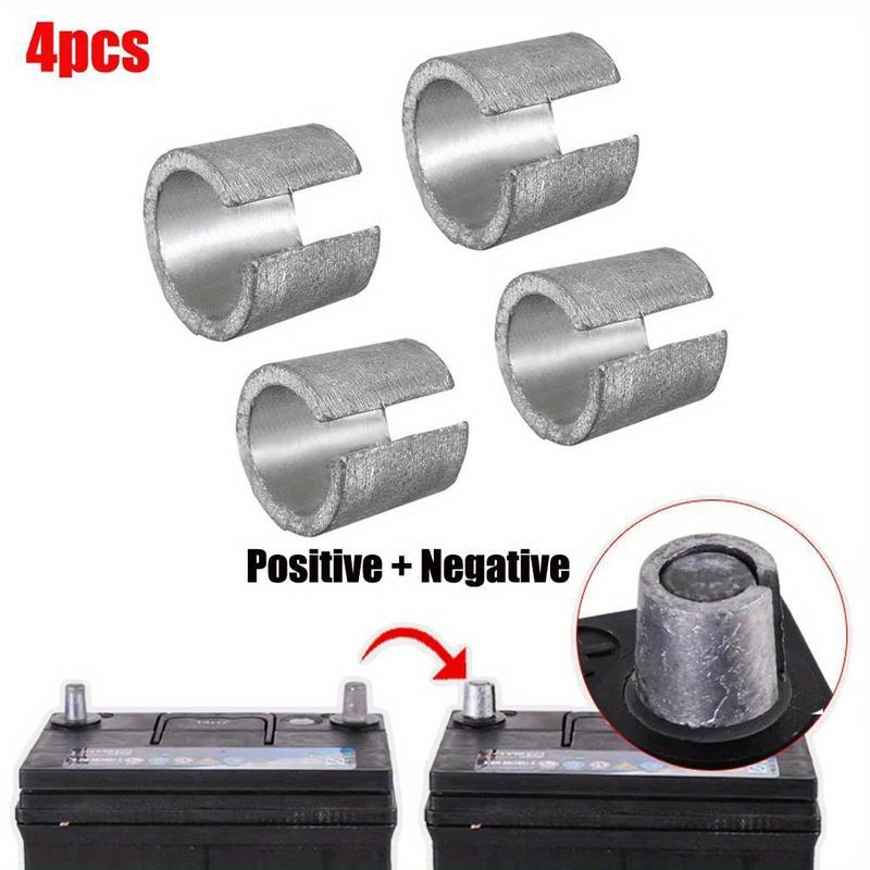 Product Introduction of 4Pcs Battery Terminal Adapters Battery Negative Terminal Adapter Positive Post Shim Lead Converters Electrical Equipment 15