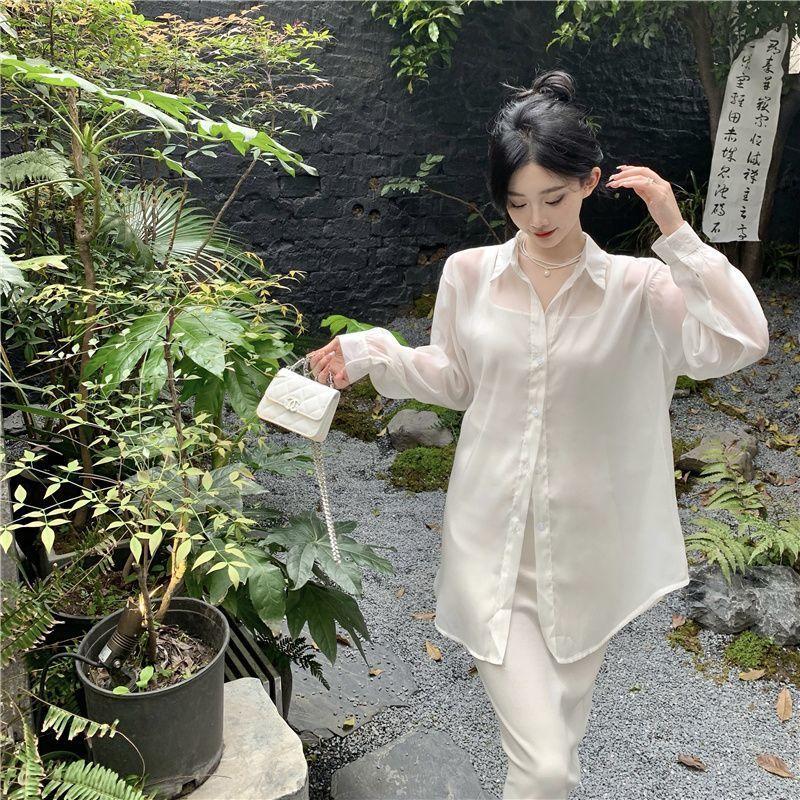 Product Introduction of Áo Khoác Sơ Mi Chống Nắng Phong Cách Trung Quốc Mới, Dành Cho Nữ, Mỏng Và Dài Tay, Áo Cardigan, Áo Mặc Bên Ngoài Mới Cho Mùa Hè, Áo Voan, 2023 Top Women Shirt 15