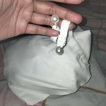 Product Review of Mukena Dewasa Traveling Mini Alwi Series Free Tas Pouch Serut Mutiara Atasan Bawahan Panjang Katun Lembut mukenah  Muslim resleting from f**🐣 1