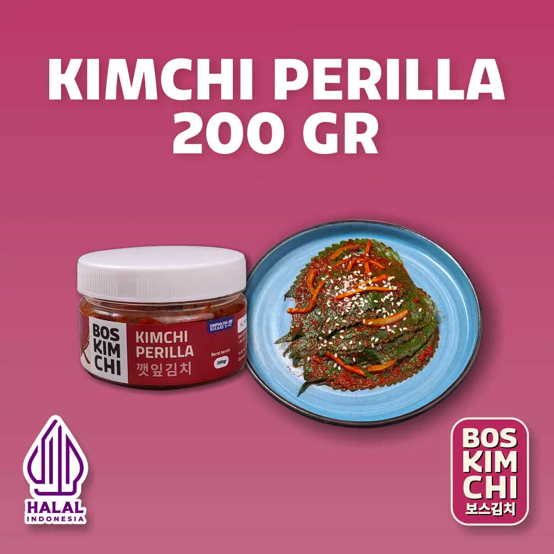 Kimchi Perilla 200 gr | Boskimchi | Kkaenip Kimchi