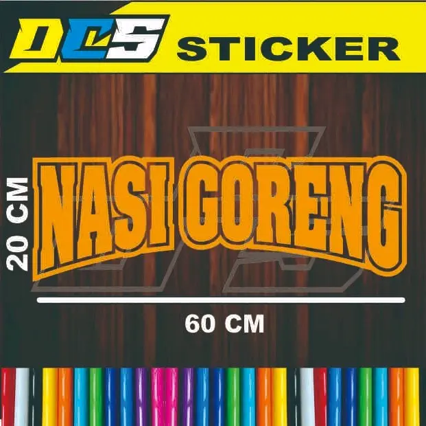 sticker tempelan nama NASI GORENG Paper Stationery 4