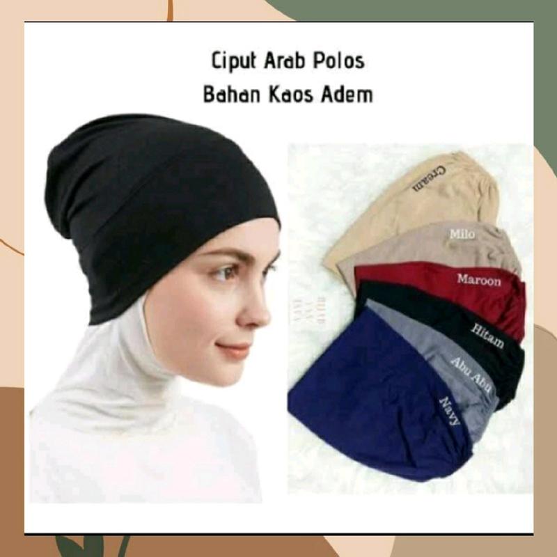 CIPUT KAOS TALI,CIPUT TALI, INNER BASIC POLOS Wanita Jilbab Instan 1