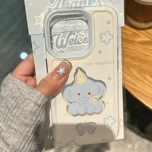 Case Ponsel Untuk Tipe SAMSUNG INFINIX Case Cover animasi baby elephant Bahan Softcase Transparan Terbaru TKK0006