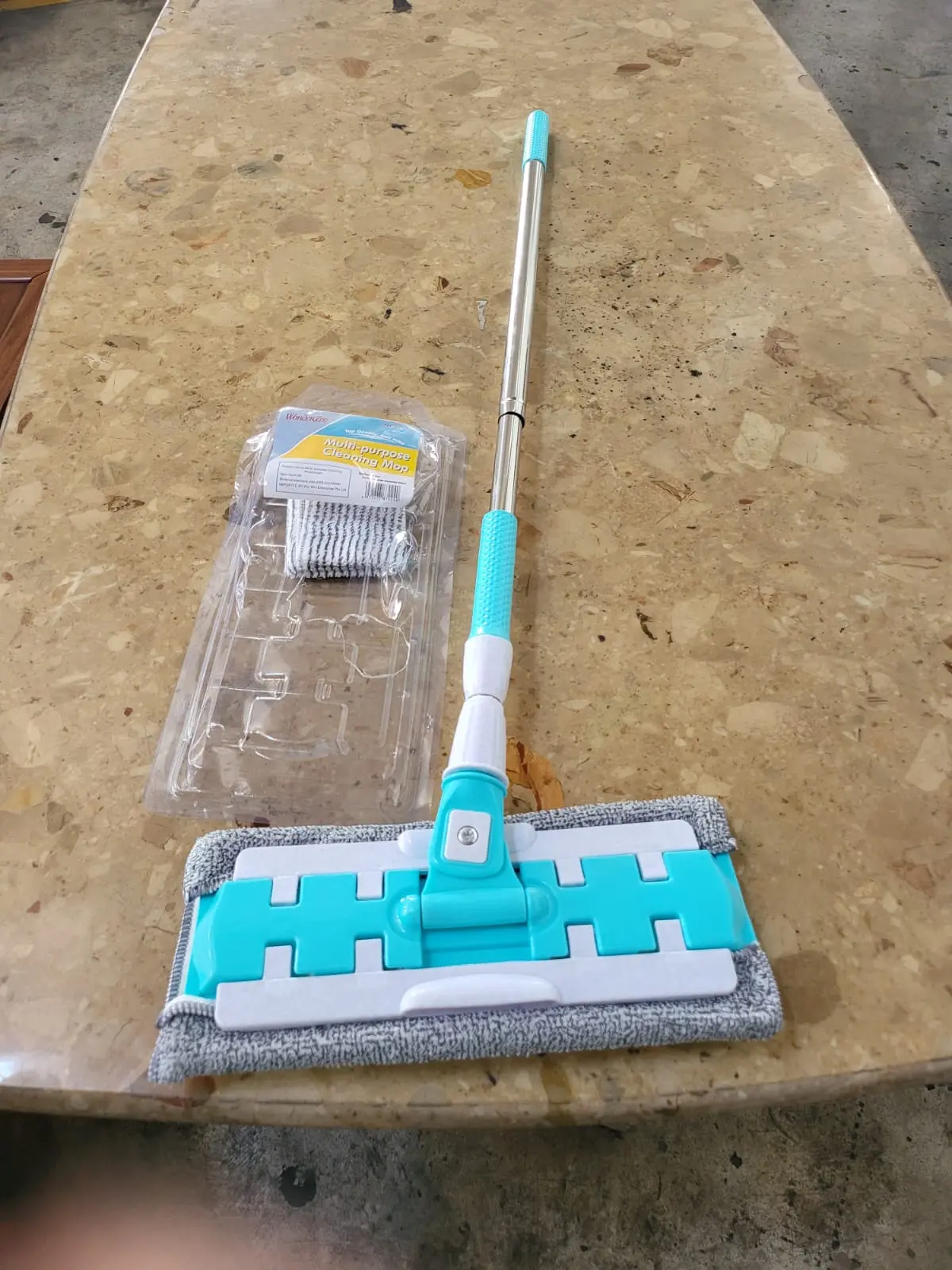 WonderCare Multi Purpose Cleaning Mop (Large 35cm x 15cm) + Floor Wet Wipes Antibacterial Lemon Dry Wipes Microfibre