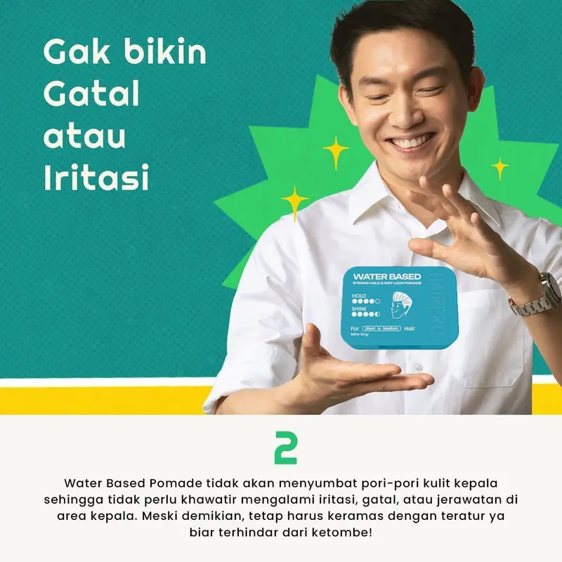 ORIGINAL Hairnerds Professional WaterBased pomade rambut berkilau asli 4