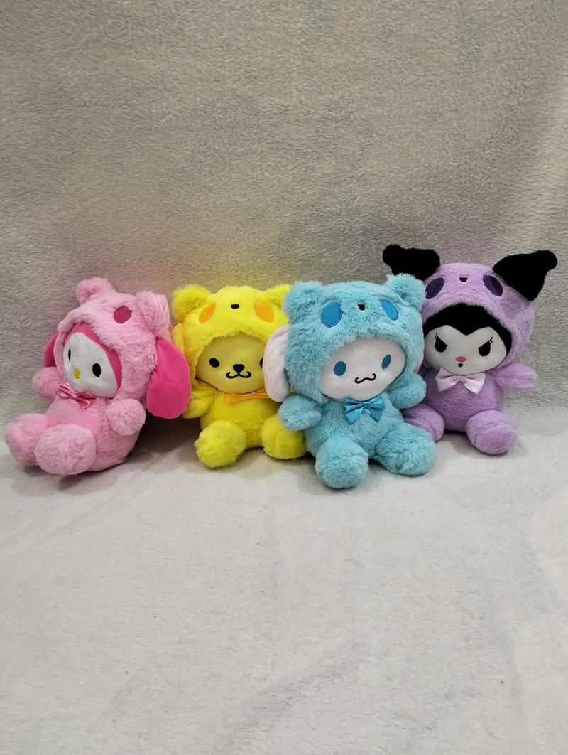 Product Introduction of Boneka My Melody Kuromi Cinnamaroll Pompopurin Ukuran 9 Rassel Halus Dolls Toys Kado 13
