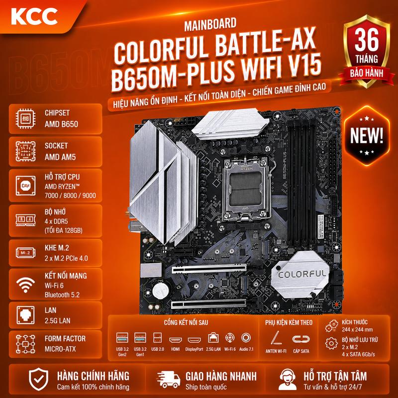MAINBOARD COLORFUL BATTLE-AX B650M-PLUS WIFI V15