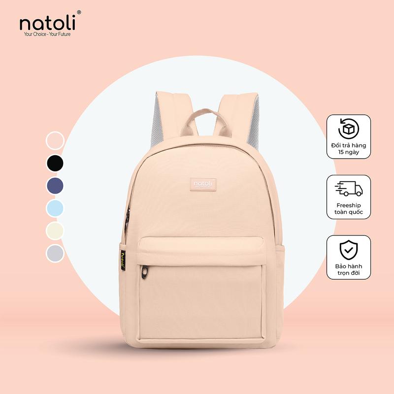 Balo đi học nữ thương hiệu NATOLI nhiều ngăn chống nước tốt - Basic Backpack B2