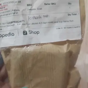 ( beli 1 bonus cincin ) Kalung nama lapis emas anti karat