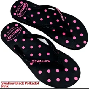 Sandal Jepit SWALLOW Black Polkadot