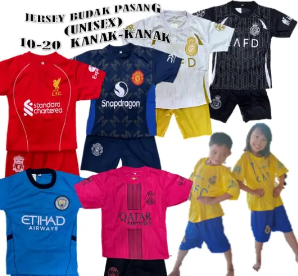 Jersi Murah  JERSEY PASANG BUDAK BARU SIZE 16-20/ 5thn-9thn Nama Dan No Belakang TIDAK SAMA