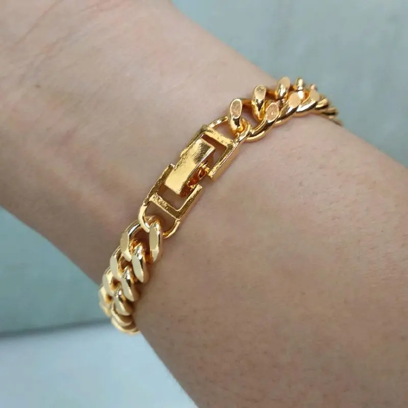 gelang rantai gold jumbo/ gelang rantai titanium/ gelang cantik (bonus cincin cantik) Perhiasan Bracelets 1