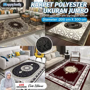 (HF) X Vidia Utami LOKAL Karpet Jumbo UK 200X300CM Polyester PREMIUM Anti SLip