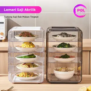 [Exclusive POL] COD Tudung Saji Makanan 3-5 Susun + Packing Sterofoam | Rak Tingkat Serbaguna | Tempat Penyimpanan Makanan
