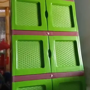 Lemari Plastik JUMBO 4 Susun Motif Rotan 4 Warna Serbaguna Penyimpanan Barang Baju Berkualitas