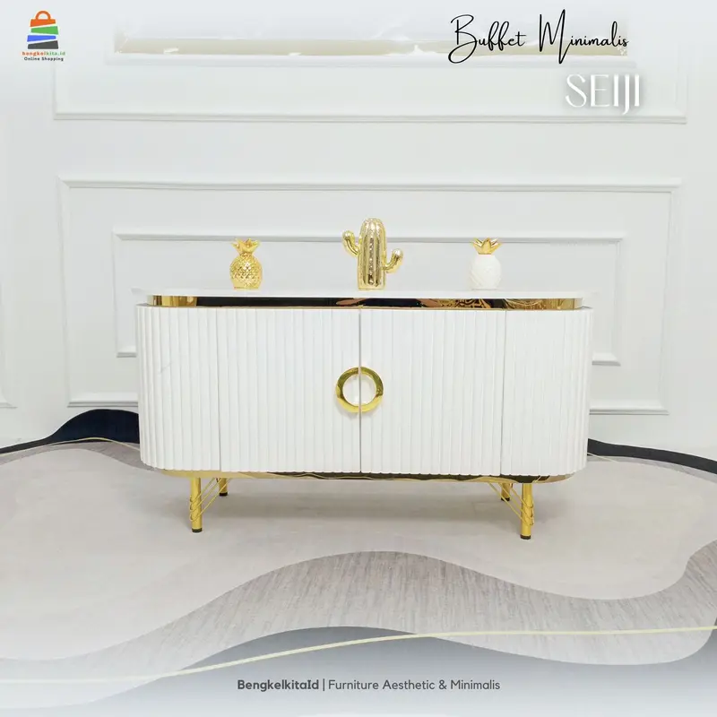 Seiji Meja TV Minimalis Modern Rak TV Lemari TV Bufet TV Minimalis Buffet Oval Credenza Aesthetic 0