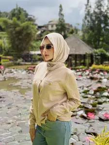 Shaal Kerudung Instan SatSet - Bahan Rayon Bambu Pilih Warna