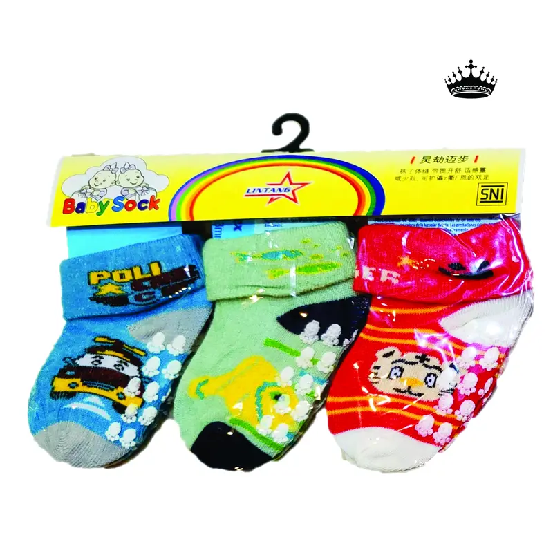 3 PASANG KAOS KAKI BABY ANTI SELIP MURAH 3