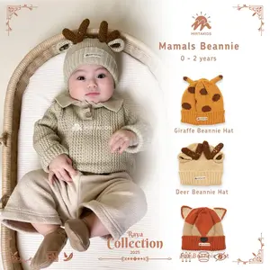 Mirtakids Mamals Beannie Hat (0-2 tahun) | Kupluk Rajut Premium Anak Model Hewan Animal  | Katun Rajut