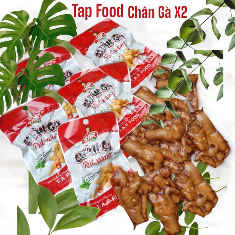 Combo 20 bịch(tặng muối hảo hảo) Chân gà rút xương Tap food chân gà đôi chuẩn Việt Nam Chân gà rút tổng nhận 20 bịch Mỗi túi X2
