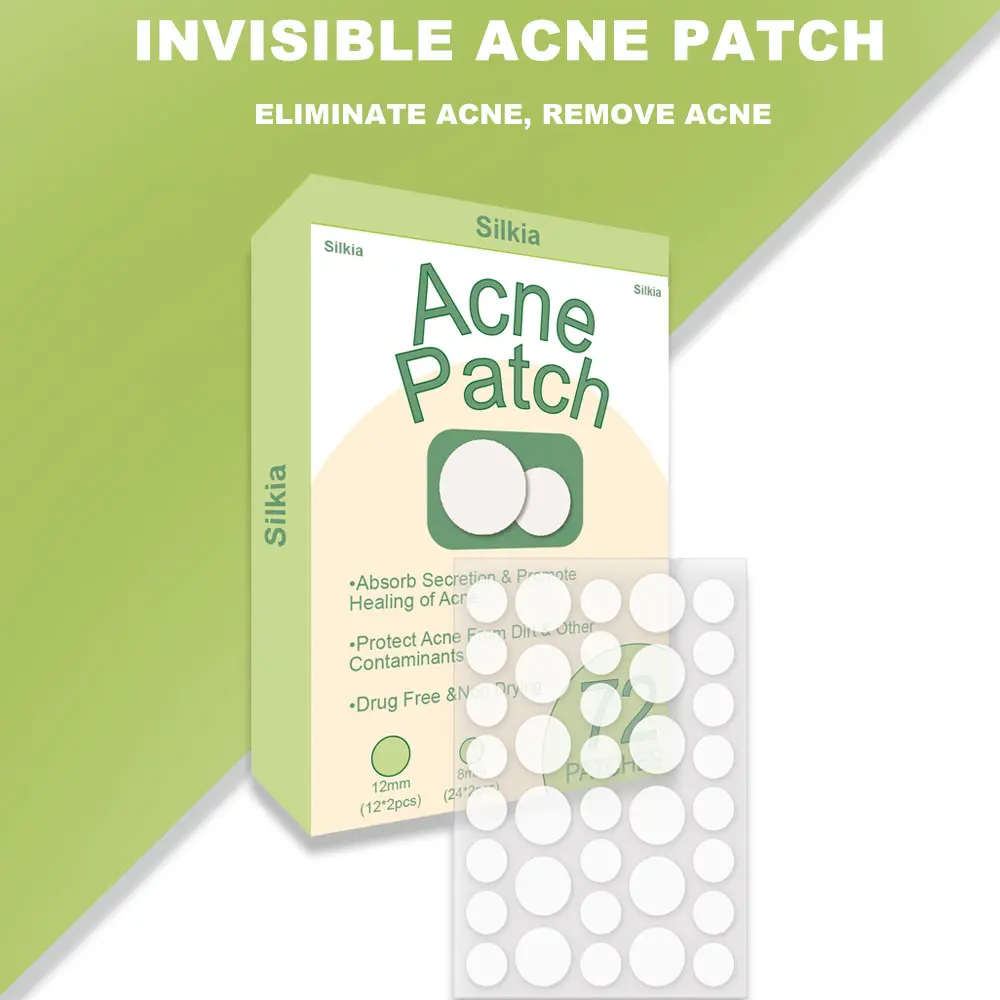 Invisible acne patch, breathable, anti-inflammatory, soothing and concealer, 36 tablets  women