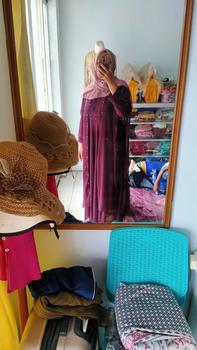 Product Review of Anum Premium Series Shafira Set Abaya Matt.Ceruty Armany Cocok untuk Kondangan dan Syar'i - Muslim Gamis Lembut Mewah Outer Mutiara from G**u 2