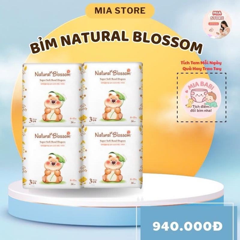  COMBO 4 BỊCH Bỉm Natural Blossom Thuần Chay Nội Địa Hàn Quốc Siêu An Toàn Cho Bé Voi 