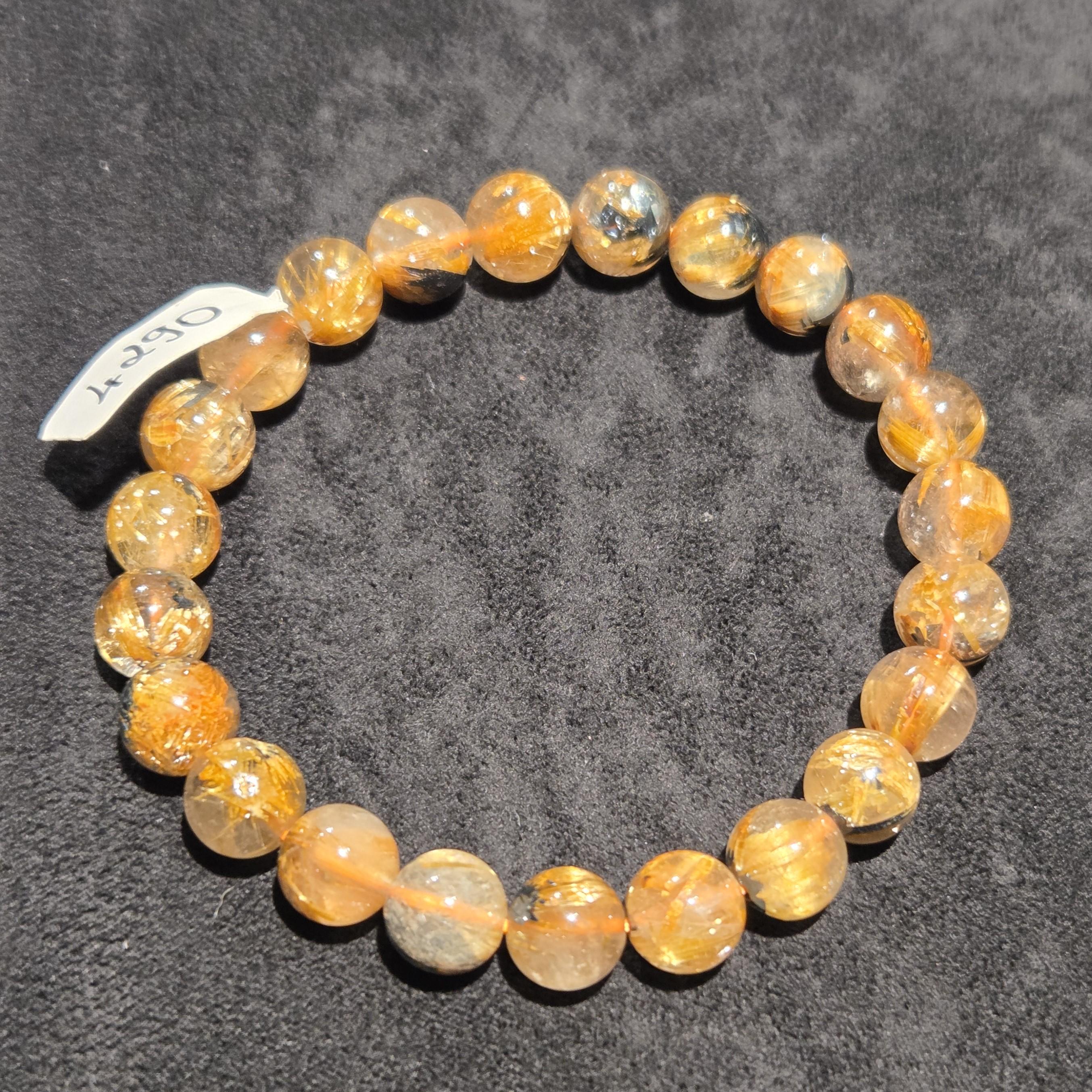 Vòng tay Thạch anh tóc vàng Golden Rutile High Quality - Năng lượng của sự rõ ràng và bứt phá