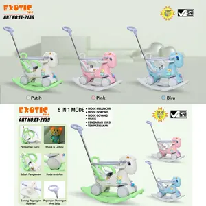 Exotic ET 2108 / ET 2110 // ET 3114 Ride On Mode 3 in 1 // ET-2138 (5 IN 1 DINO) // ET-2139 (6 IN 1 KUDA) Mainan Kuda Kudaan Anak
