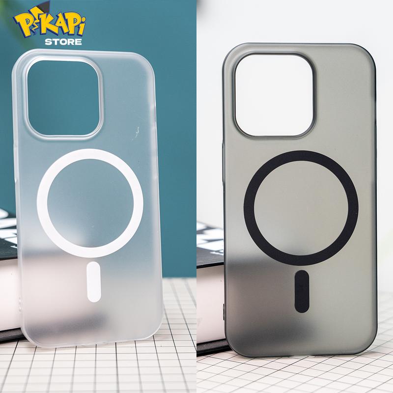 Ốp lưng dành cho iPhone SLIM PIKAPI Siêu Mỏng 0.5mm: chất liệu NHỰA CỨNG, nhám mờ, chống ố