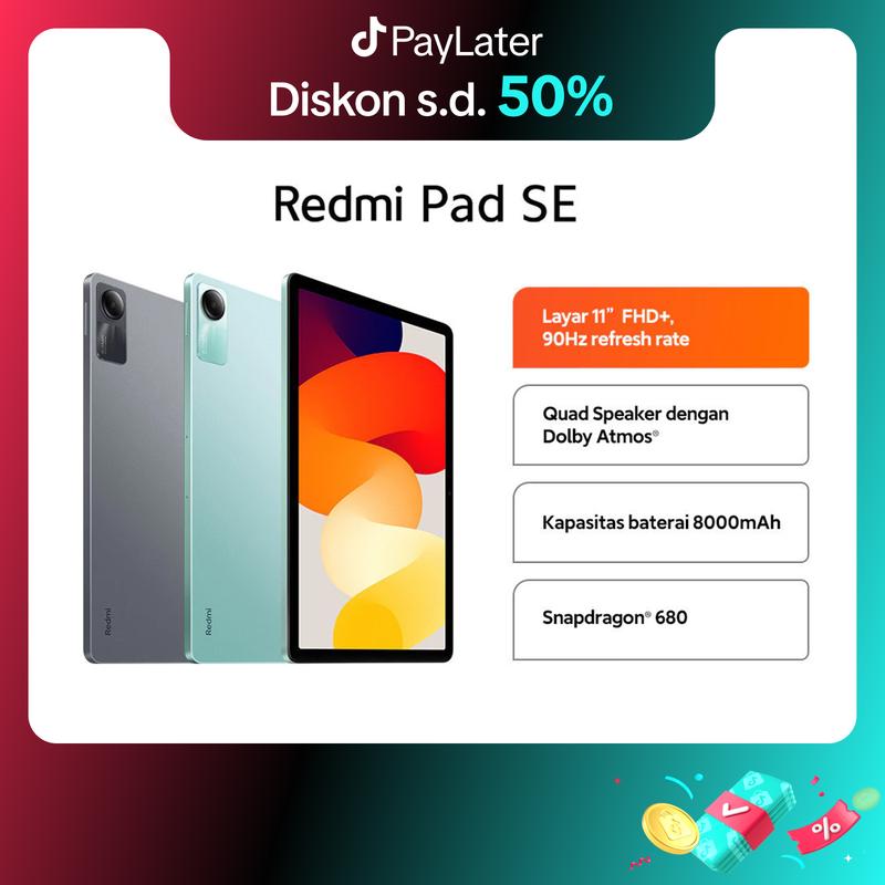 Xiaomi Redmi Pad SE (4GB/128GB) | Snapdragon 680 Layar 11" FHD+8000mAH 0