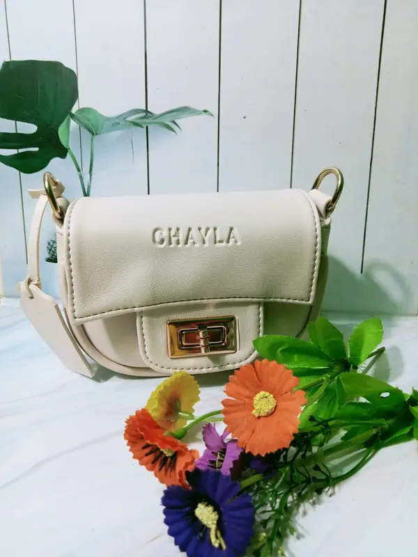 (PROMO)  Kode 3546 Tas koin Ruri bags Motif Polos Glosy Tas Slempang Tali Ulir top mini Sling Bags by chayla bags 6