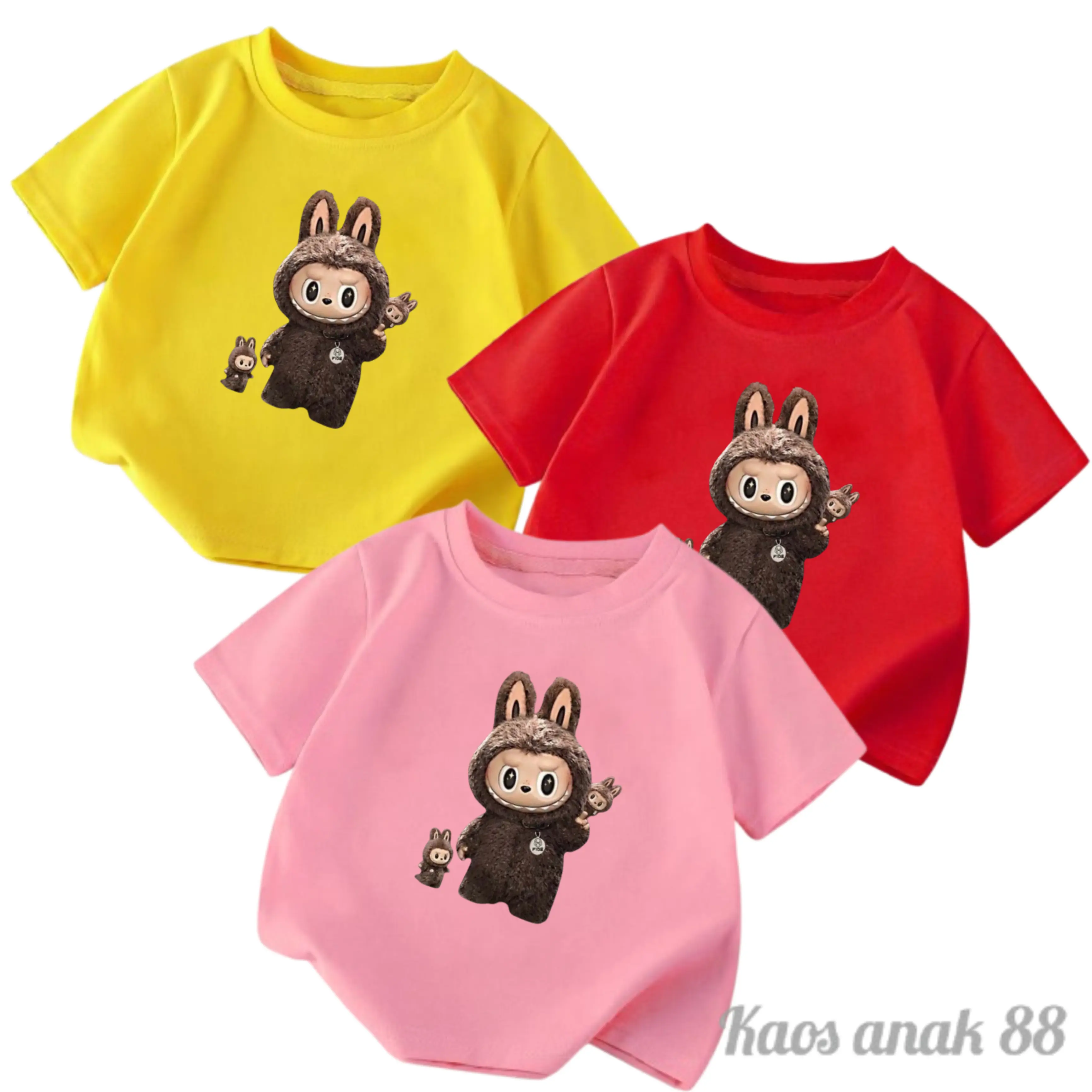 Tshirt Anak Labubu Umur 2-16 Tahun Lengen Pendek Cowok Cewek Terbaru Viral Fashion Keren Balita Laki-Laki Perempuan Bayi Katun