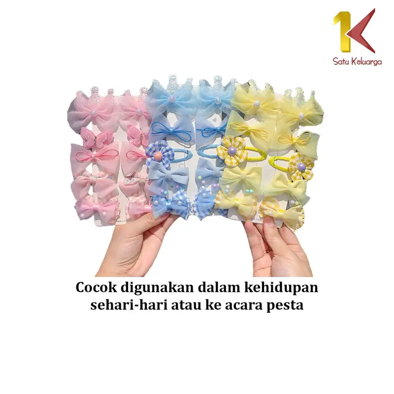 [COD] SK C1082 Jepit Rambut Mahkota 10IN1 Anak Perempuan Korean Fashion 6
