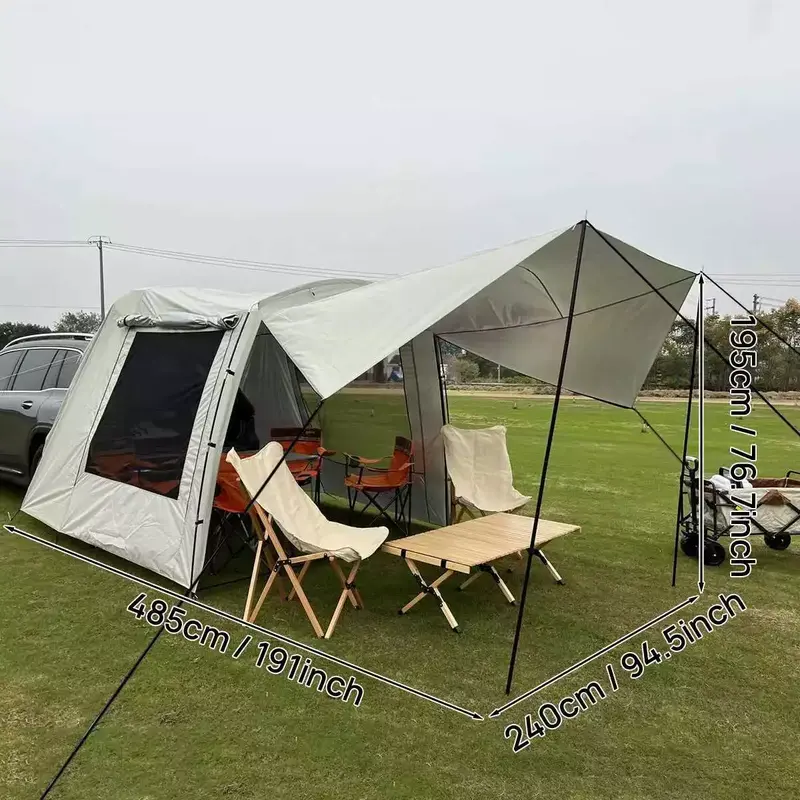 Car Trunk Rear Tent Universal SUV Tailgate Camping Shelter Anti-UV Waterproof UK 6