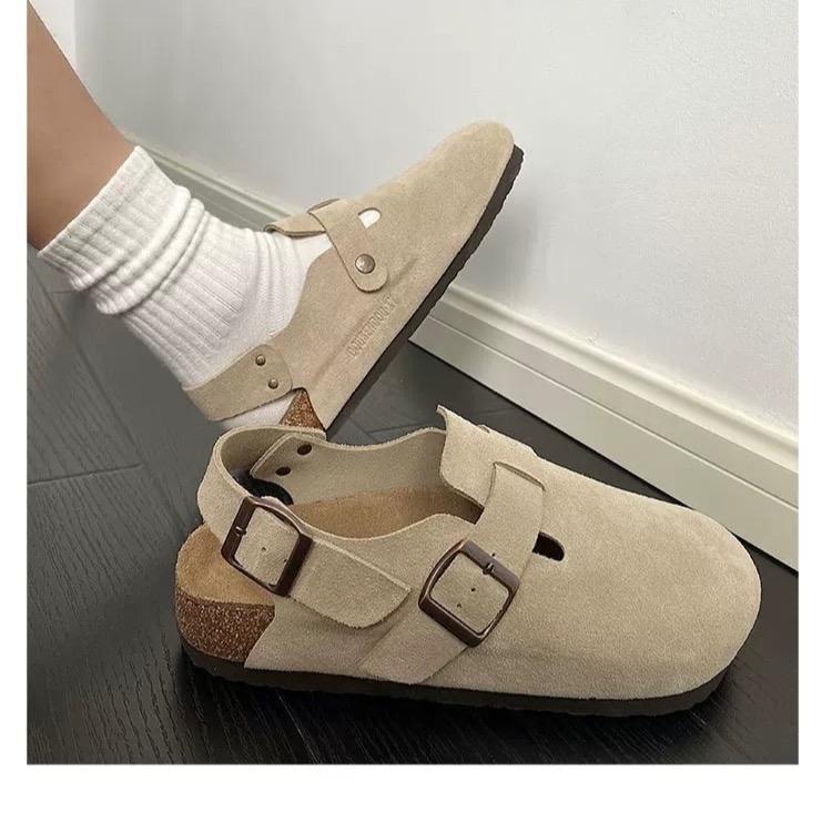 Quai Hậu Dép sục sandal nam nữ quai da lộn TERRA có 3 màu dễ đi đế đúc cao su non