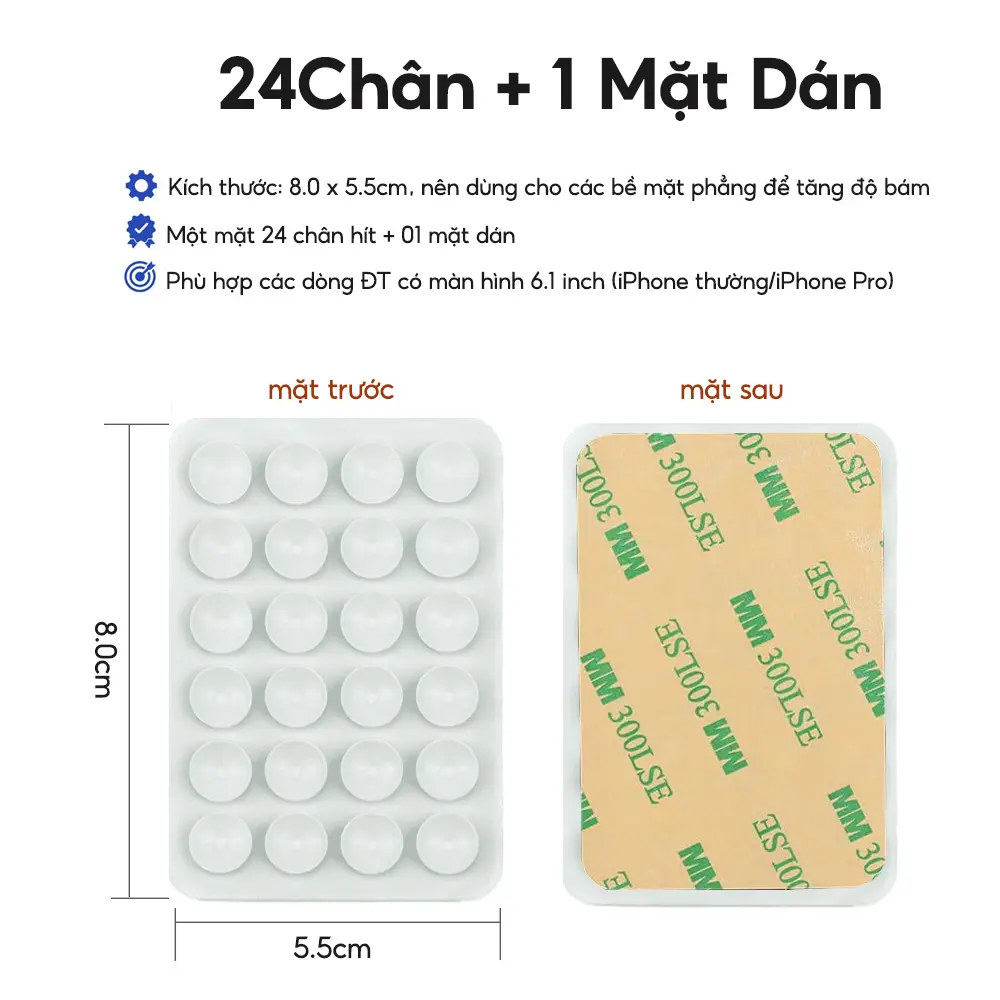 24Chân+Mặt Dán-TRẮNG