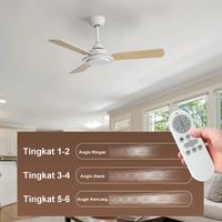 Gambar GARANSI 5 TAHUN! GEERLI Kipas Angin Plafon  42 Inch Putih Doff Premium Baling Motif Kayu, 6 Kecepatan Remote, Motor DC Tembaga Murni, Fungsi Timer & Reverse, Cocok untuk Ruang Tamu, Ruang Makan, Kantor, Apartemen, Resort - 42''  KAYU ASLI dari GREELI Kab. Tangerang 5 Tokopedia