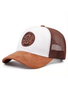 Gorra de béisbol unisex de estilo urbano con patrón aleatorio, gorra de béisbol casual y moderna con bloques de color, sombrero a la moda para deportes al aire libre para hombres y mujeres