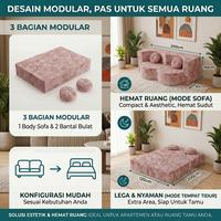Gambar NusaHome Sofa Bed Minimalis Kasur Lipat Lesehan Lantai Nyaman Busa High Density Extra Tebal Desain Kekinian Hemat Tempat Cocok Untuk Apartemen Kost tamu kursi premium togo ruang sempit - Abu-abu, 120*200*40CM dari NusaHome.ID Kab. Tangerang 4 Tokopedia