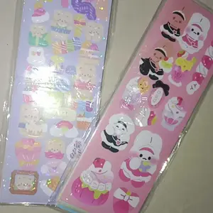 100 Lembar Stiker Pack DIY Gantungan Aklirik Dekor Sleeve Photocard Kpop Sticker Shiny Cartoon Stationery Hadiah